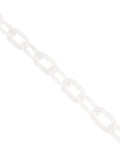 Lightweight White Plastic Safety Chain Links For Crowd Control, 164 Feet Durable Barrier Rope, close-up view of chain detailing.