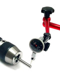 MT3 Integrated Keyless Drill Chuck With 0 To One Half Inch Capacity Self Tightening Design For Quick Tool Changes Rock Solid Rigidity No Key Needed Pro Grade Grip For Fast Precise Drilling next to a measurement gauge