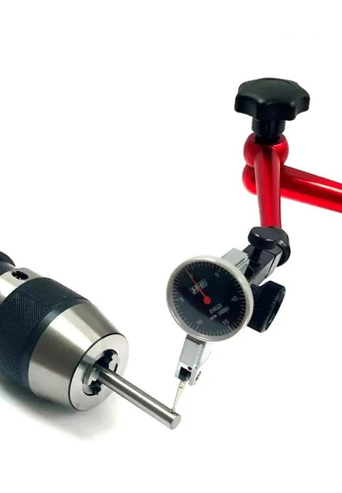 MT3 Integrated Keyless Drill Chuck With 0 To One Half Inch Capacity Self Tightening Design For Quick Tool Changes Rock Solid Rigidity No Key Needed Pro Grade Grip For Fast Precise Drilling next to a measurement gauge