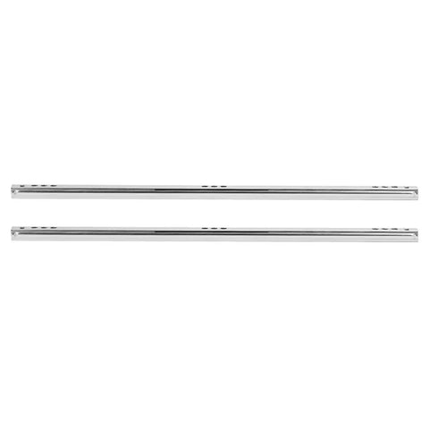 Drawer Slides With Steel Ball Bearings Smooth Glide 2 Pack For Cabinets And Furniture, two metal rails on white background