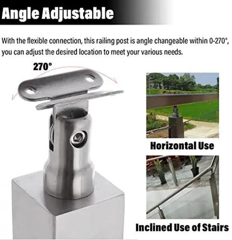 Slick Stainless Steel Corner Railing Post Kit Built Like A Tank For Decks Pools And Balconies Zero Hassle Glass Rail Bracket adjustable angle