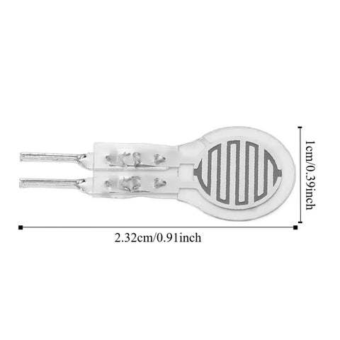 7.8mm Diameter Piezoresistive Force Sensor for Industrial Use, 0-10 Kg Range With 1ms Response, High Sensitivity Waterproof Thin Film Pressure Sensor for Real Time Monitoring with measurements