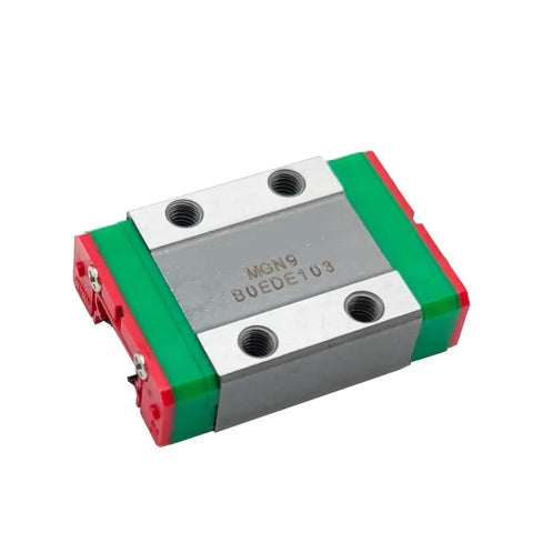 MGN9C Miniature Linear Guide Rail And Slider Kit For 3D Printers And CNC Machines, showcasing precision slider up close