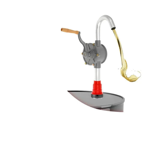 Heavy Duty Hand Crank Barrel Pump For 55 Gallon Drums Oil Diesel Transfer Manual Suction Pump Accessory in action pouring fluid.