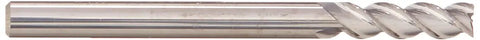 Carbide Alu Power End Mill for Aluminum Machining, Three Flute, Forty Five Degree Helix, Regular Length, Square End, Uncoated Finish, One And One Half Inch Length, One Eighth Inch Shank, Beast High Velocity Milling For Smooth Cuts, carbide end mill for aluminum