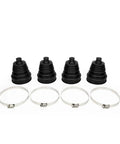 4 Pack Universal CV Joint Boot Kit With Silicone Telescopic Sleeves For Drive Shaft Dust Cover Replacement Includes 12 Stainless Steel Clips