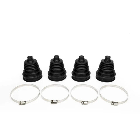 4 Pack Universal CV Joint Boot Kit With Silicone Telescopic Sleeves For Drive Shaft Dust Cover Replacement Includes 12 Stainless Steel Clips