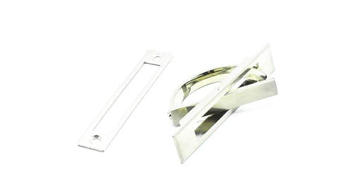 Invisible Cabinet Handles Pack Of 2 Hidden Concealed Tatami Handles Zinc Alloy With 180 Degree Rotation shown disassembled.