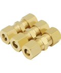3 pack brass compression fittings ice maker 1/4 inch