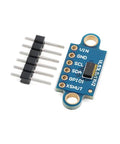 No Fuss VL53L0X V2 TOF Laser Distance Sensor Module Featuring I2C Hookup with pin headers and connection points.