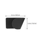 Wall Mounted Pot Lid Rack Black ABS Kitchen Organizer With Easy Installation, front view with measurements 3.1 x 1.9 inches