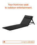 Adjustable Chaise Lounge With 2 Inch Foam Pad And Portable Carry Case, Durable Lightweight Frame, 83.25 Inch Long Outdoor Lounger