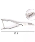 Stainless Steel Ear Notcher And V Shaped Cutter Pliers For Pigs, 15.5cm, showing close-up detail of cutter notch