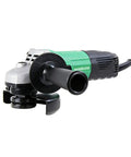 Four And One Half Inch Angle Grinder With 5.1 Amp Motor, Lightweight Four Pound Design, small grip, side view.