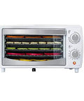 Digital Food Dehydrator That Slays The Heat For Perfect Homemade Fruit Snacks, Dog Treats, And Savory Jerky with stacked trays.