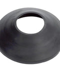 Rain Collar 2 Inch No Caulking Roof Flashing For Pipe Penetrations Waterproof Water Shield, black rubber, top view.