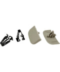 Gray Iron Sun Visor Cap Clip Retainer Kit DS7Z-54672A40-AF For 2013-2016 Fusion And 2013-2016 MKZ, includes two caps and clips.
