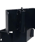 Close-up of Fire Extinguisher Mounting Bracket For E Track And X Track Systems, 22 Lbs WLL, Heavy Duty Steel With Black Powder Coat