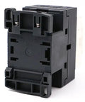 Side view of TeSys D 3 Pole Contactor LC1D09B7 With 24V AC Coil, 440V AC, 9 Amp, 3 NO Contacts, AC-3 Rated Motor Control Switch for automation.