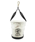 Heavy Duty Tapered Wall Bucket With 15 Inside Pockets No 4 Canvas Built For Pros Web Handle With Swivel Snap Hook