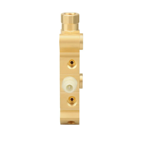 Drop Dead Cool Brass Brake Proportioning Valve Disc Front And Disc Rear Brakes Universal Fit Heavy Duty Racing Design smooth side view with ports