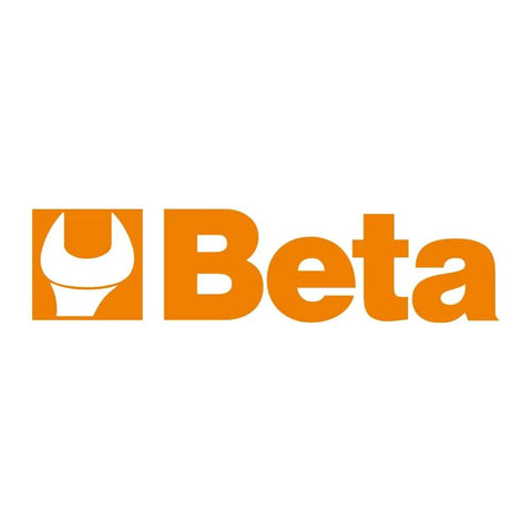 Logo of Beta brand, featuring white wrench icon and bold orange text, representing quality tools for mechanics.