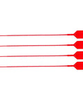 UL Rated Dateless Fire Extinguisher Tamper Seals 1000 Pack Red heavy duty seals with pull tight straps for safety gear.