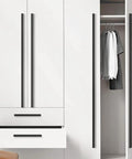 10 Pack Matte Black L Shaped Cabinet Pulls 7.48 Inch Overall Length 6.3 Inch Center To Center For Cabinets Drawers
