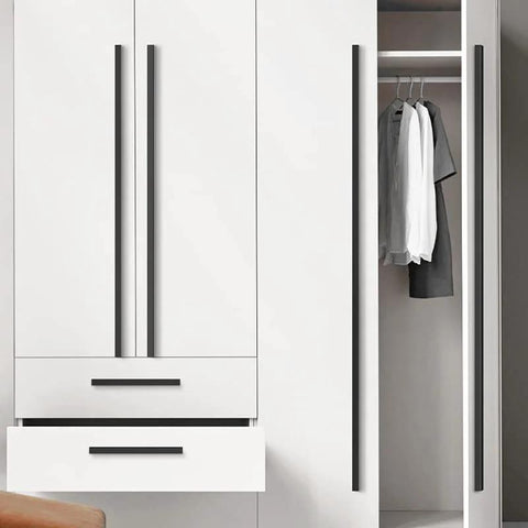 10 Pack Matte Black L Shaped Cabinet Pulls 7.48 Inch Overall Length 6.3 Inch Center To Center For Cabinets Drawers