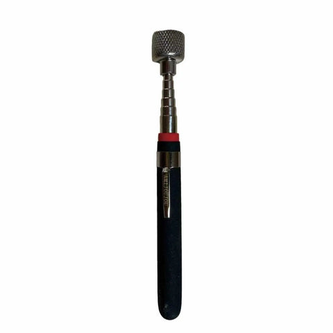 Single tool from Three Pack Flexible Magnetic Telescoping Pickup Tools With 360 Degree Swivel, black handle, metallic head extended.