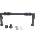 Dual Inlet Fuel Line Kit Featuring 8AN Male Flare To 7 8 Inch Braided Carburetor Hose For Hot Rods Muscle Cars And Street Machines With Proven Durability, black braided hose with fittings
