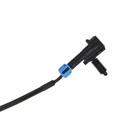 Top Shelf Abs Wheel Speed Sensor Pair Front Left And Right Built Dead Straight For That Smooth Ride And Tight Handling Fits Chevy Avalanche Silverado Express, close-up of sensor with blue connector.