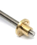 T10 Threaded Rod With Nut, 10mm Diameter, 100-550mm Length, 304 Stainless Steel, Heavy Duty Trapezoidal Thread, Pitch Two Lead One, Built For CNC, 3D Printers, Actuators, And Industrial Machinery threaded rod with brass nut