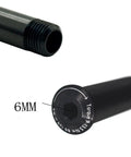 Close-up of Dope Front Fork Thru Axle end showing 6mm socket, designed for Rock Shox with MTB Boost, aluminum alloy, lightweight and durable.