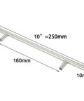 Dope Stainless Steel T Type Drawer Cabinet Pull Handle In Silver with dimensions 10 inches, hollow design, sleek finish