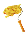 7 Inch Texture Rollers For Dead Simple Wall Makeovers With Dinosaur Doodle Design High Density Non Woven Microfiber Cover No Sweat Paintbrushes For Quick Diy Home Projects, yellow textured paint roller.