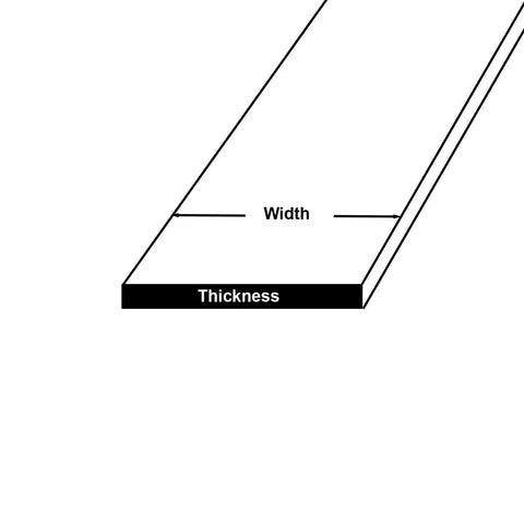Diagram of One Inch By One And Three Eighths Inch By Nineteen Inch Flat Bar Stock 1018 Cold Finished Low Carbon Steel showing dimensions