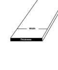 Diagram of Flat Bar 0.5 By 0.875 By 19 Inches 1018 Cold Finished Steel Bar showing dimensions for machining and fabrication