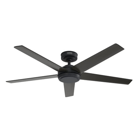 Hunter 52 inch Indoor Ceiling Fan and Remote Control, Embrook Matte Black Ceiling Fan, 6 Speed ENERGY STAR, 55150, view from below