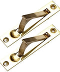 Door Edge Pull Set For Premium Sliding Doors With Spring Return Lever, Modern Style Polished Brass Finish, Durable Edge Pull Hardware, 2 Pack