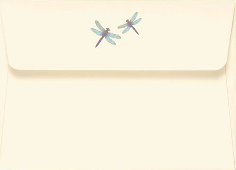 Envelope from Cool Dragonfly Stationery Set With Boxed Letter Paper And Envelopes, 30 Premium Sheets And 24 Matching Envelopes, Twin Dragonflies.