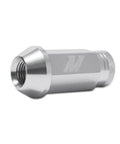 Beefy Aluminum Locking Lug Nuts 20-Piece Set M12x1.25 Silver, conical view showing aircraft-grade 7075-T6 build