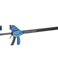 One Handed 10 Inch Bar Clamp With Spring Loaded Trigger Grip, hands free woodworking clamp, pistol grip nylon quick clamps