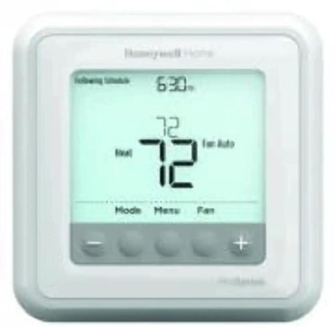 Digital thermostat displaying temperature, linked to Outdoor Temperature Sensor With 60 Inch Leadwires And Mounting Clip For Siding.