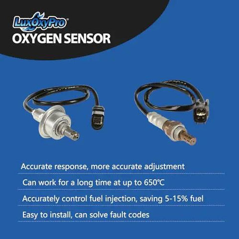 Oxygen O2 Sensor Upstream And Downstream Drop In Replacement Kit For Kia Forte Optima Rondo Sorento Sportage And Hyundai Santa Fe Sonata Tucson 2.0L 2.4L 2009 Through 2016 2 Pack shown with specs