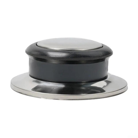 Hot Kitchen Pot Lid Knob Replacement Kit featuring heat Resistant Silicone Grip Plus Stainless Steel Handles And Black Screws For 5Mm To 12mm Holes In Glass Cookware And Pans, Perfect Easy Fix Your Lids Today. Black and stainless steel cookware lid knob replacement for glass lids and pans