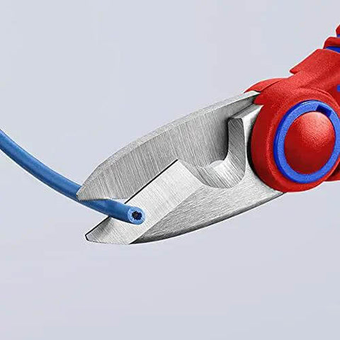 Electricians Shears With Ferrule Crimp Area Up To 6 Square Millimeters cutting cable with stainless steel serrated blades