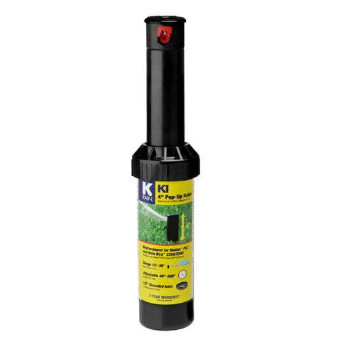Top Rated Smart Set Rotor Sprinkler With 4 Inch Pop Up Design showcasing adjustable arc and installation guide on the label.