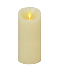 Scalloped Edge Flameless LED Candle Ivory 3x6.5 Inch Battery Operated With Moving Flame Real Wax Pillar Timer Vanilla Honey Scent Remote Ready Cozy Home Decor Upgrade