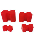 Rock Solid Two Piece PU Flexible Pump Shaft Coupling With H Block Polyurethane Housing And Slip Resistant Elastic Gasket Plus Hassle Free Quick Swap Mount For A180 A200 A225 Gearboxes, red polyurethane dampers.